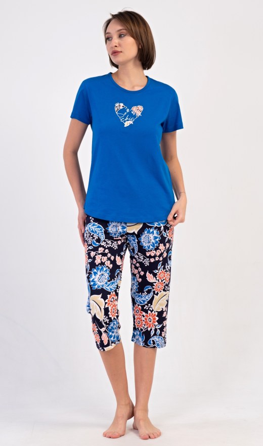 Ženska kapri pidžama Cvjetovi