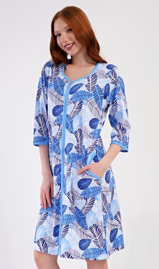 Ženska kućna haljina s tročetvrt rukavima Julie - Prevelike ženske spavaćice