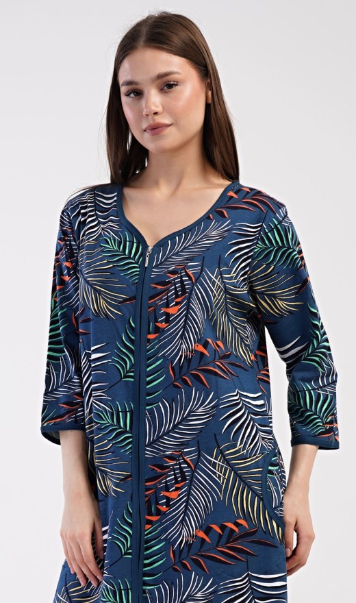 Ženska kućna haljina s tročetvrt rukavima Barbara - Prevelike ženske spavaćice