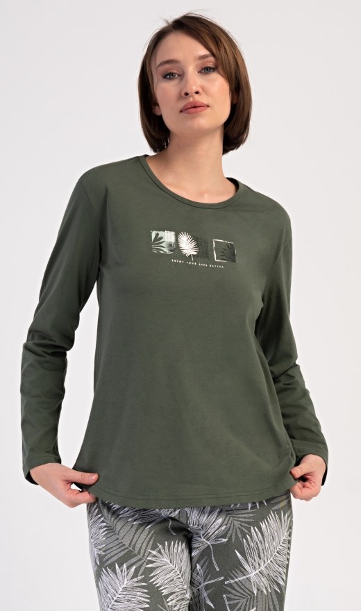 Ženska duga pidžama Barbora - Ženske pidžame s dugim rukavima