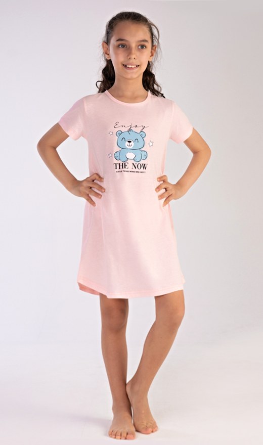 Dječja noćna košulja s kratkim rukavima Enjoy - Djevojačka noćna košulja s kratkim rukavima