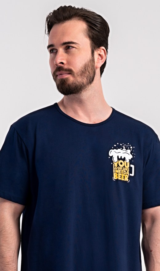 Muška noćna košulja s kratkim rukavima Pivo - Muške noćne košulje