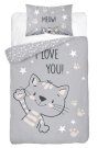 Posteljina za dječji krevetić - DETEXPOL Posteljina za dječji krevetić Mačka I love you Pamuk, 100/135, 40/60 cm DETEXPOL Posteljina za dječji krevetić Mačka I love you Pamuk, 100/135, 40/60 cm