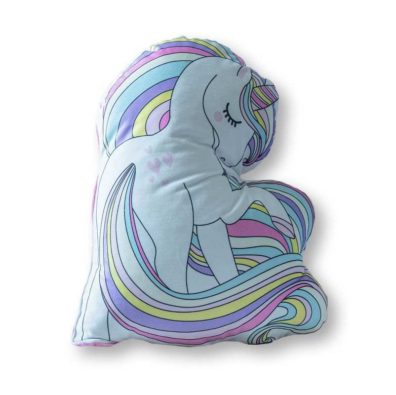 DETEXPOL Oblikovani jastuk od mikropliš Jednorog srca Poliester, 39x30 cm