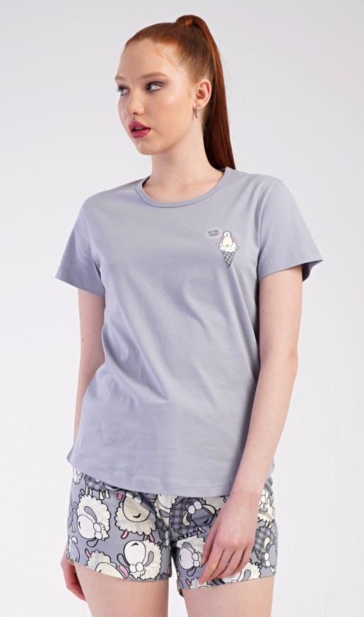 Ženski pidžama šorc Ovčice - Ženska pidžama kratke hlače