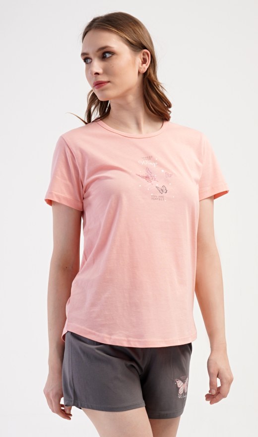 Ženski pidžama šorc Leptirići - Ženska pidžama kratke hlače