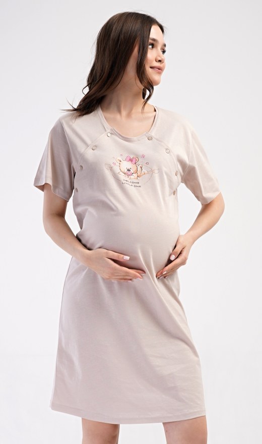 Ženska noćna košulja za dojilje Enjoy - Dojilica noćna košulja s kratkim rukavima