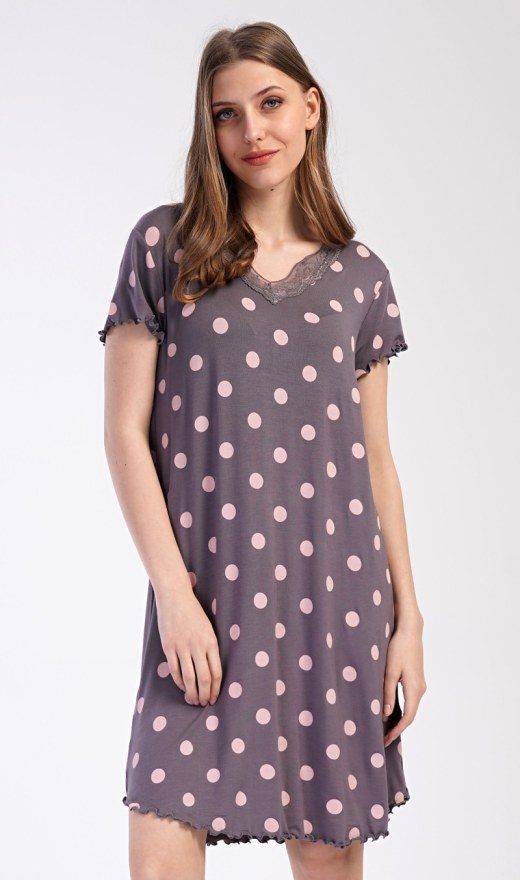 Ženska noćna košulja s kratkim rukavima Točkice
