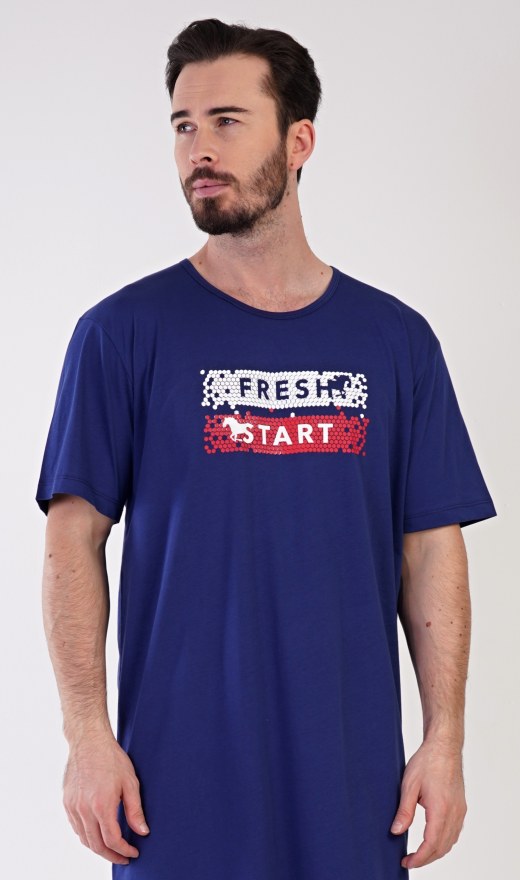 Muška noćna košulja s kratkim rukavima Fresh start - Muške noćne košulje