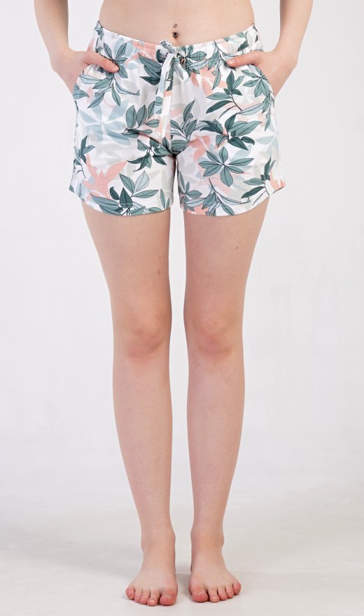 Ženske pidžama kratke hlače Listovi - Ženske pidžama hlače