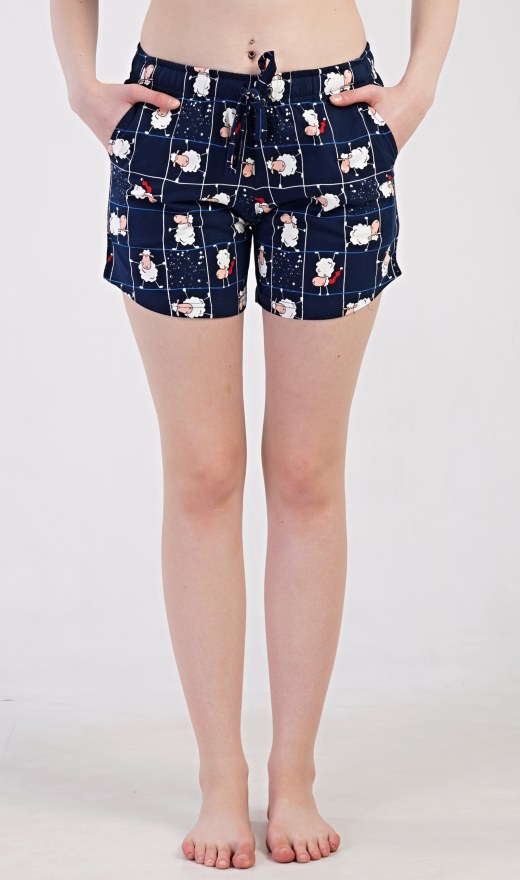 Ženske pidžama kratke hlače Ovečky - Ženske pidžama hlače