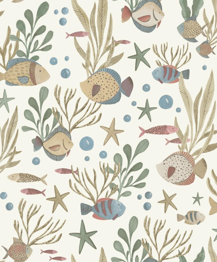 Dječja flis tapeta za zid, podvodni svijet, LD3320 | Ljepilo besplatno