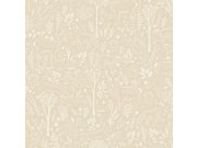 Flis tapeta za zid, bež, životinje u šumi, LD3419 | Ljepilo besplatno Grandeco