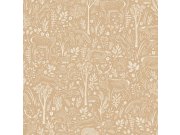 Flis tapeta za zid, smeđa, životinje u šumi, LD3421 | Ljepilo besplatno Grandeco