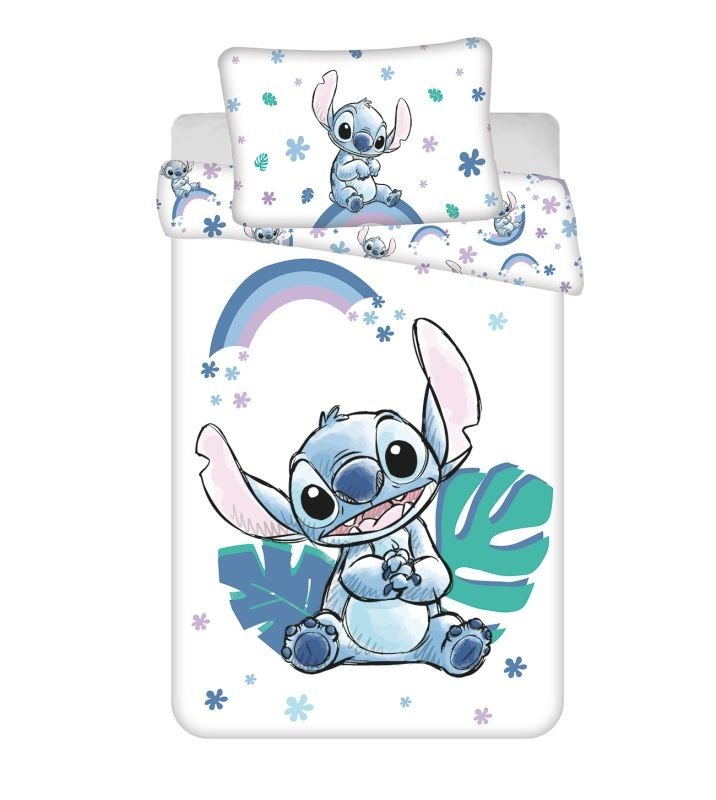 JERRY FABRICS Posteljina za dječji krevetić Lilo and Stitch Rainbow baby Pamuk, 100/135, 40/60 cm