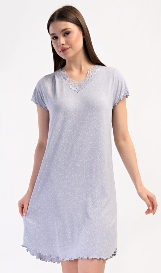 Ženska noćna košulja s kratkim rukavima Pahulja