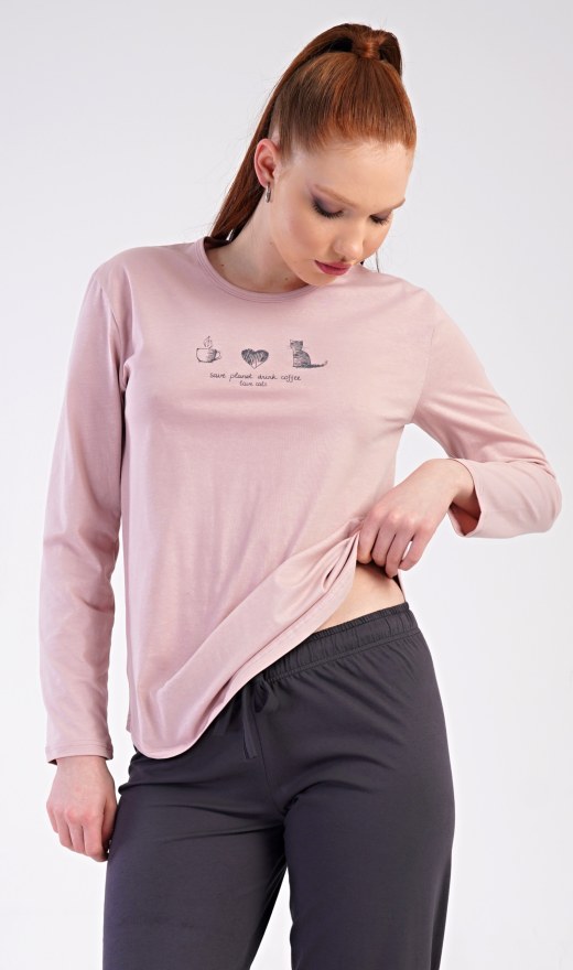 Duga ženska pidžama Morning - Ženske pidžame s dugim rukavima