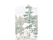 Flis fototapeta za zid, planinski krajolik, stabla, A73701 | Ljepilo gratis