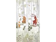 Dječja flis fototapeta za zid, životinje u šumi, A73301 | Ljepilo gratis Grandeco