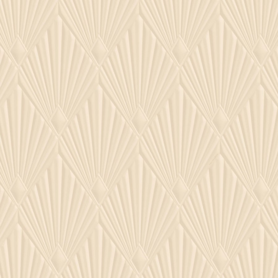 Luksuzna geometrijska flis tapeta za zid | bež | Art deco | Z30314 | Ljepilo besplatno