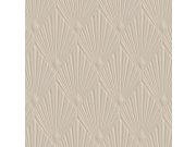 Luksuzna geometrijska flis tapeta za zid | smeđe-bež | Art deco | Z30312 | Ljepilo besplatno