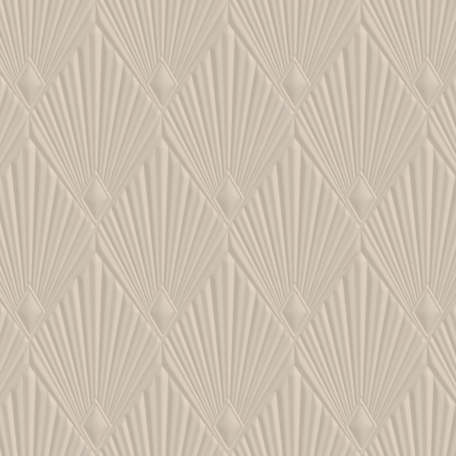 Luksuzna geometrijska flis tapeta za zid | smeđe-bež | Art deco | Z30312 | Ljepilo besplatno