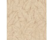 Luksuzna flis tapeta za zid | bež | listovi | Z30303 | Ljepilo besplatno