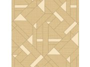 Luksuzna bež geometrijska flis tapeta za zid | Z18948 | Ljepilo besplatno