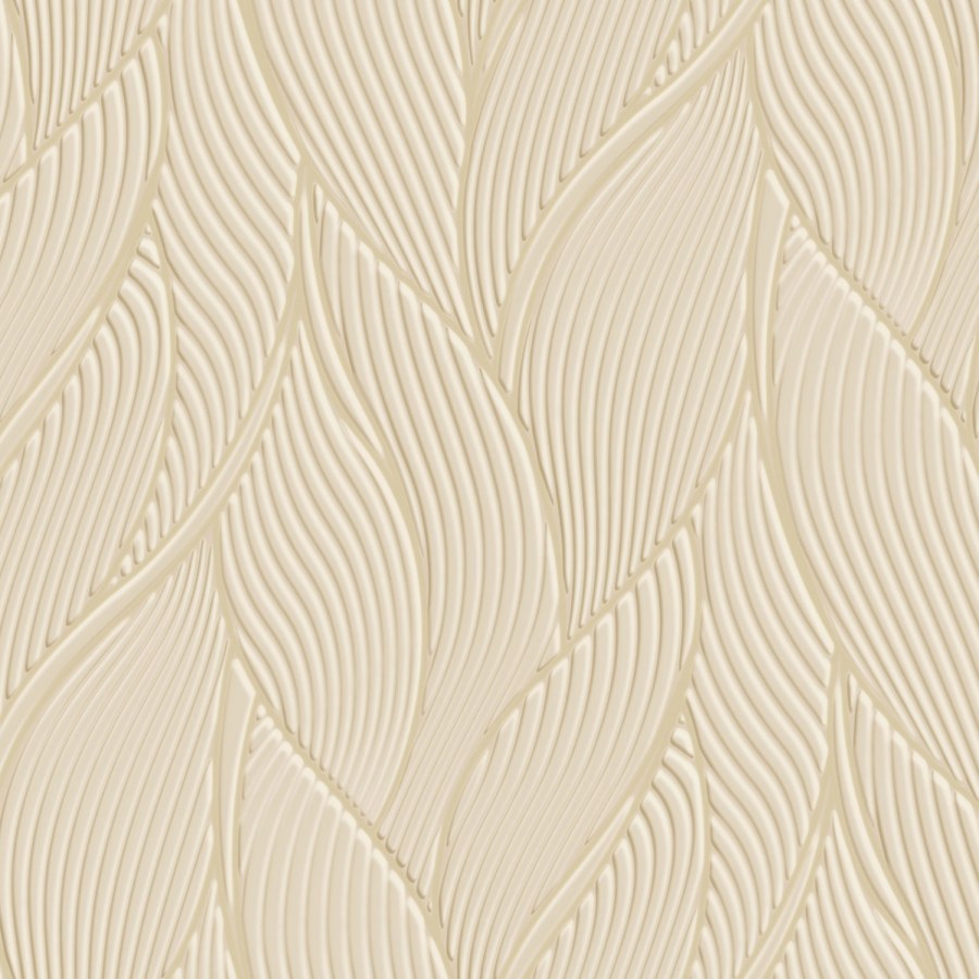 Luksuzna bež flis tapeta za zid | listovi | Z18904 | Ljepilo besplatno - Zambaiti Parati