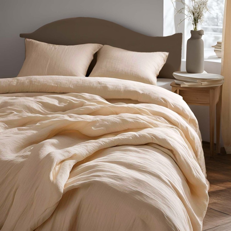 Posteljina muslin Krem 140x200, 70x90 cm - Luksuzna posteljina