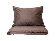 Posteljina pamučni saten Choco 140x220, 70x90 cm