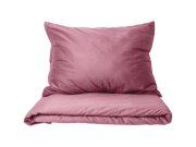 Posteljina pamučni saten Dusty rose 140x220, 70x90 cm