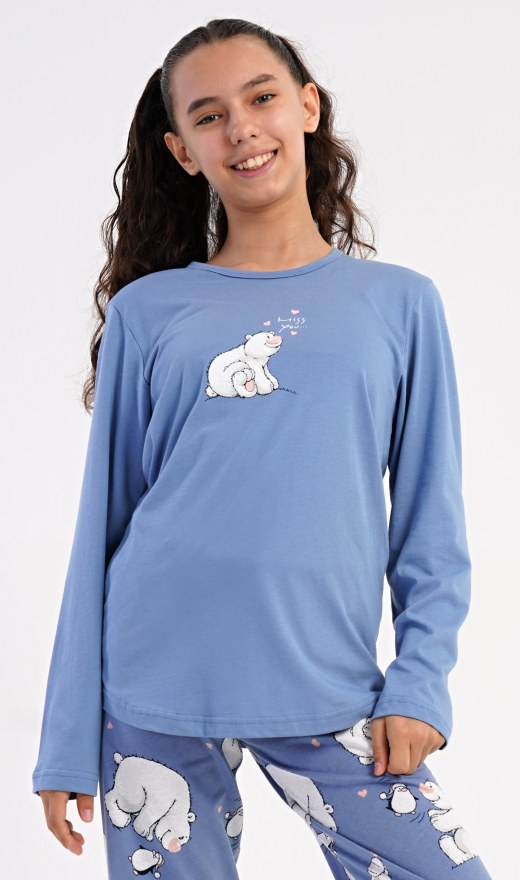 Dječja pidžama duga Medo i pingvin