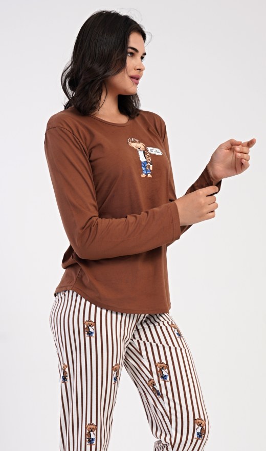 Ženska duga pidžama Bear - Ženske pidžame s dugim rukavima