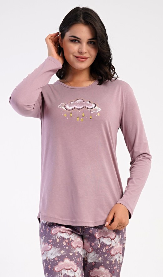 Ženska duga pidžama Amelia - Ženske pidžame s dugim rukavima