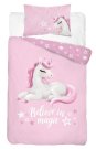 DETEXPOL Posteljina za dječji krevetić Jednorog ružičasta Pamuk, 100/135, 40/60 cm Posteljina za dječji krevetić