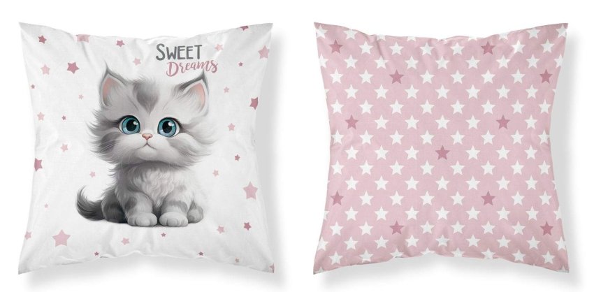 DETEXPOL Navlaka za jastučić Mačić sweet dreams Pamuk, 40/40 cm - pokrivači za jastuke