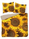 DETEXPOL Francuska posteljina 3D Suncokreti micro Poliester - mikrovlakno, 220/200, 2x70/80 cm