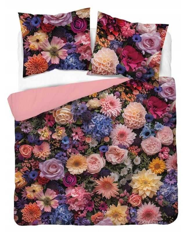 DETEXPOL Francuska posteljina 3D Ljetno cvijeće ružičasta micro Poliester - mikrovlákno, 220/200, 2x70/80 cm - Posteljina foto print
