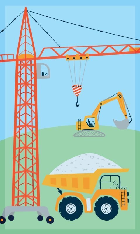 FARO Dječji ručnik Gradilište Pamuk - Frotir, 50/30 cm