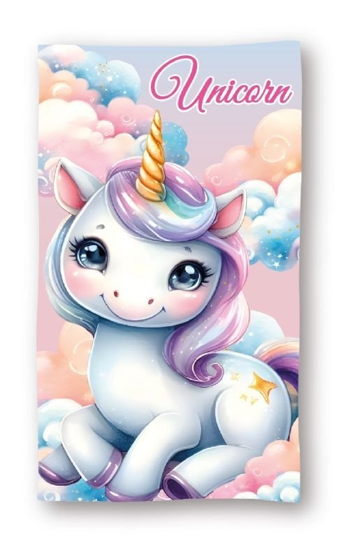 FARO Ručnik Micro Jednorog oblaci  Poliester, 70/140 cm