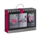 FARO Poklon set 3 kom frotirnih ručnika s vezom Vino Pamuk - Frotir, 30/50 cm Ručnici, ponchos, ogrtači - Ručnik 50x30 cm