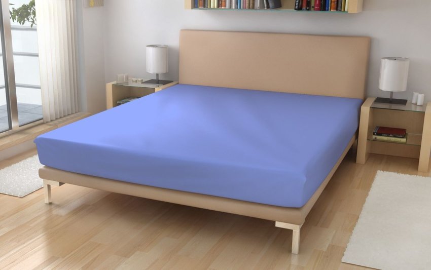Polášek Jersey plahta Pamuk 150g/m2, 140/200 Nebesko plava cm - Jersey 140x200