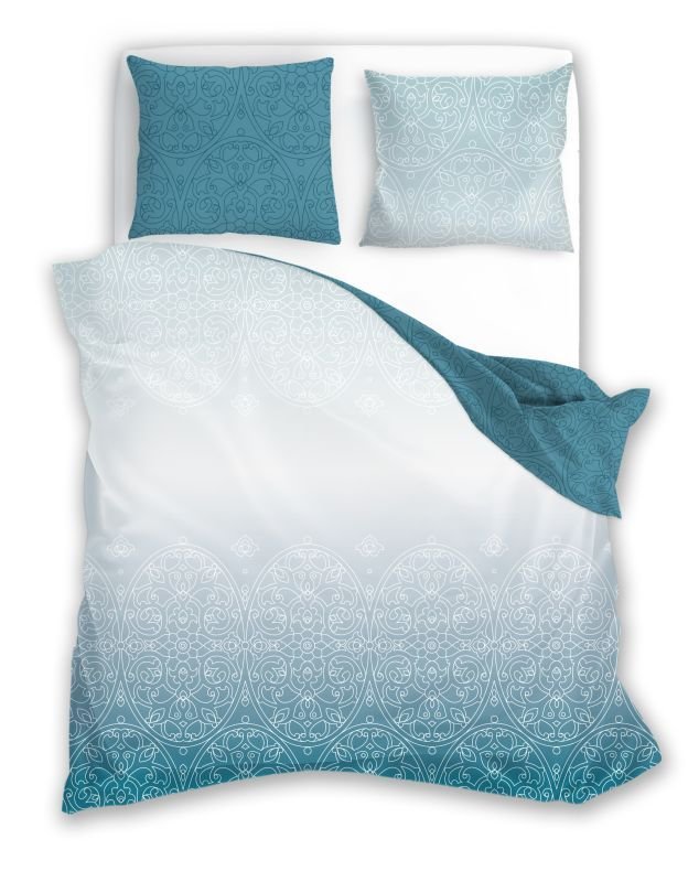 FARO Posteljina pamučni saten Milagro Verde 15 Ornamenty Pamuk - Saten, 140/200, 70/90 cm