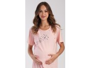 Ženska noćna košulja za trudnice Butterfly Žene - Ženske noćne spavaćice - Dojilica noćna spavaćica - Dojilica noćna košulja s kratkim rukavima