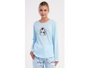 Duga ženska pidžama Pingvin