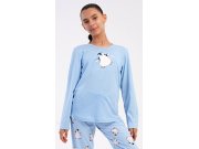 Dječja duga pidžama Pingvin Djeca - Djevojke - Djevojačke pidžame - Djevojačke pidžame s dugim rukavima