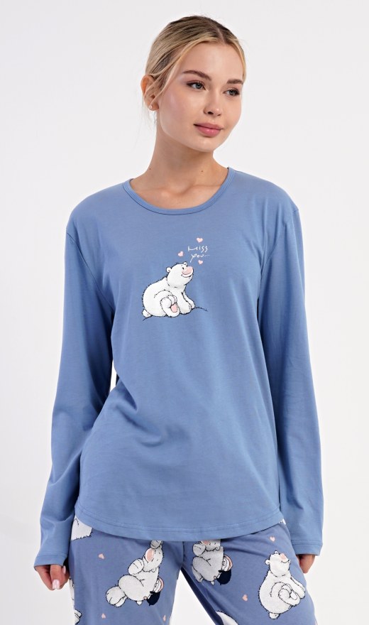 Ženska duga pidžama Medo i pingvin