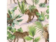 Samoljepljiva tapeta za zid tropska oaza s leopardom, 0,53 × 6,00 m