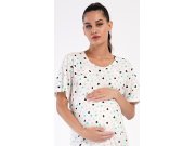 Ženska trudnička spavaćica Sára Žene - Ženske noćne spavaćice - Dojilica noćna spavaćica - Dojilica noćna košulja s kratkim rukavima